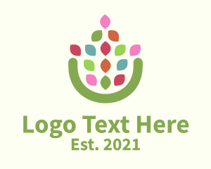 Modern Flower Petal  logo