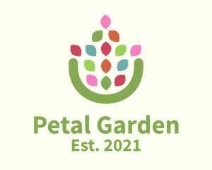 Modern Flower Petal  logo design