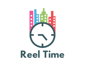 City Building Clock logo design