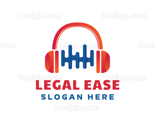DJ Headphone Audio Logo
