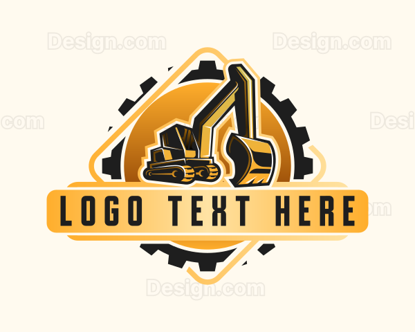 Excavator Engineering Construction Logo