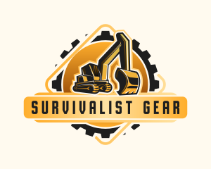 Excavator Engineering Construction logo design