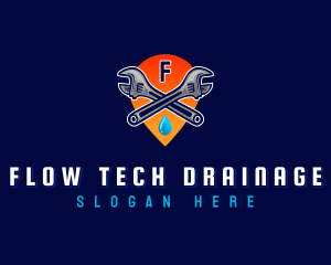 Wrench Plumbing Repair logo design