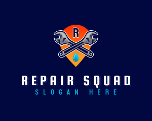 Wrench Plumbing Repair logo design