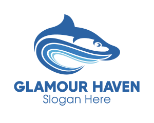 Blue Wave Fish  Logo