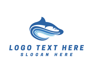 Marine Wave Fish  logo