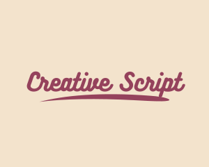 Retro Script Business logo design