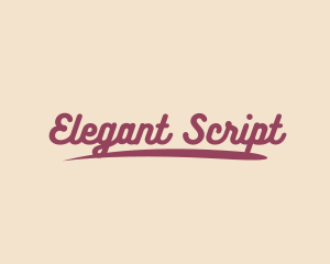 Retro Script Business logo design