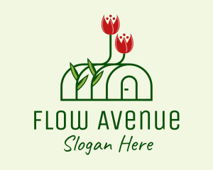 Plant Flowers Greenhouse  Logo