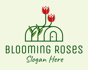 Plant Flowers Greenhouse  logo design