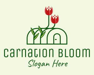 Plant Flowers Greenhouse  logo design