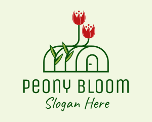 Plant Flowers Greenhouse  logo design