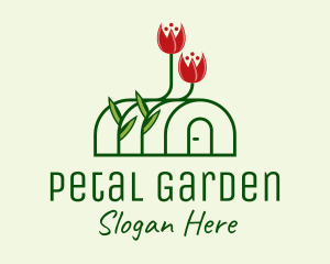 Plant Flowers Greenhouse  logo design