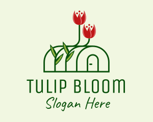 Plant Flowers Greenhouse  logo design