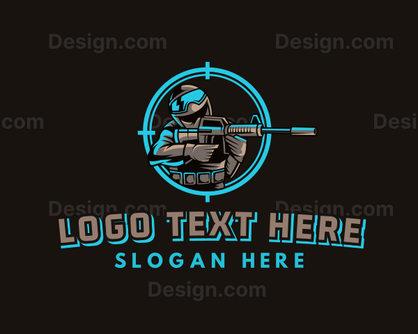 Military Target Shooting Logo