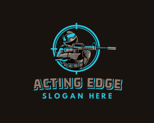 Military Target Shooting logo design