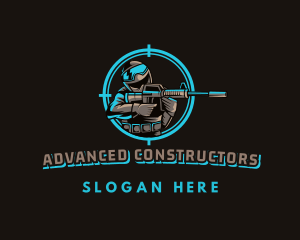 Military Target Shooting logo design