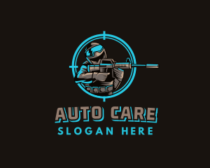 Military Target Shooting logo design