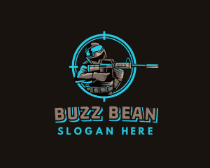 Military Target Shooting logo design