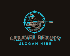 Military Target Shooting logo design