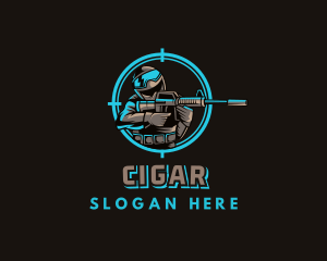 Military Target Shooting logo design