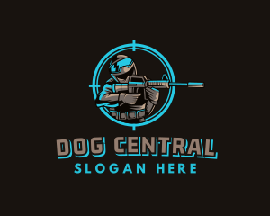 Military Target Shooting logo design