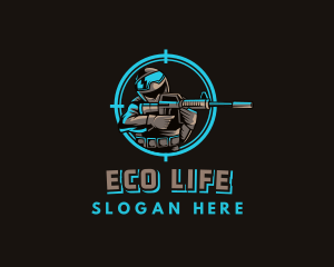 Military Target Shooting logo design