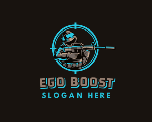 Military Target Shooting logo design