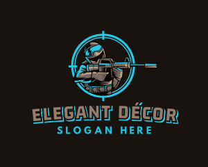 Military Target Shooting logo design