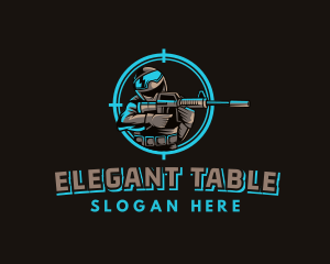 Military Target Shooting logo design