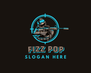 Military Target Shooting logo design