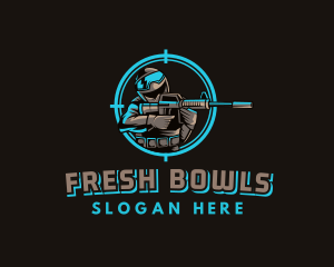 Military Target Shooting logo design