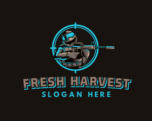 Military Target Shooting logo design