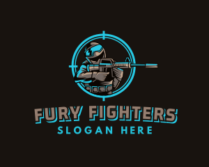 Military Target Shooting logo design