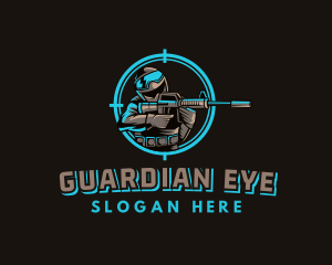 Military Target Shooting logo design