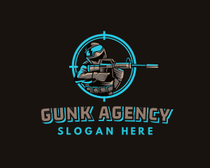 Military Target Shooting logo design