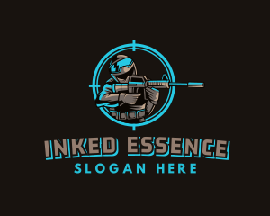 Military Target Shooting logo design