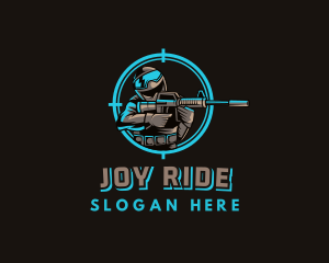 Military Target Shooting logo design