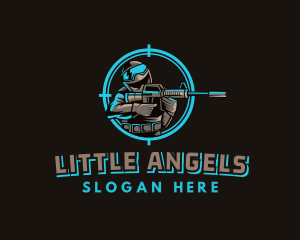 Military Target Shooting logo design