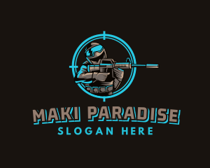 Military Target Shooting logo design