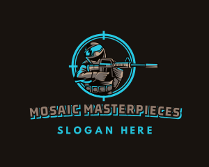 Military Target Shooting logo design