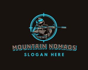 Military Target Shooting logo design