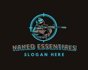 Military Target Shooting logo design