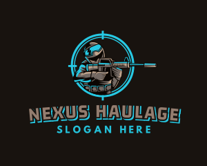 Military Target Shooting logo design