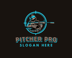 Military Target Shooting logo design