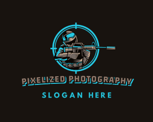 Military Target Shooting logo design