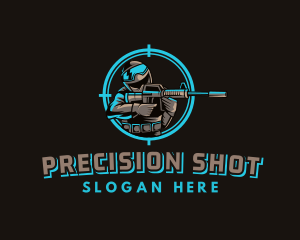 Military Target Shooting logo design