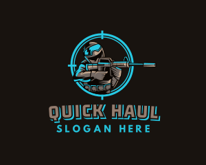 Military Target Shooting logo design