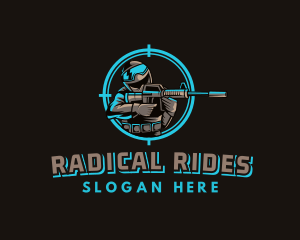 Military Target Shooting logo design