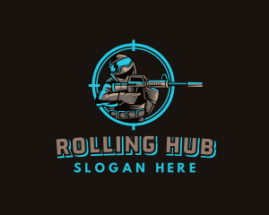 Military Target Shooting logo design